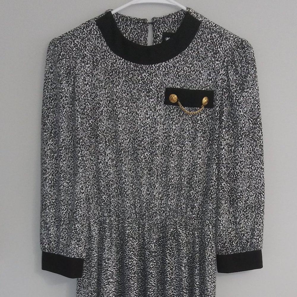 Vintage Whirlaway black/white dress-sz 6